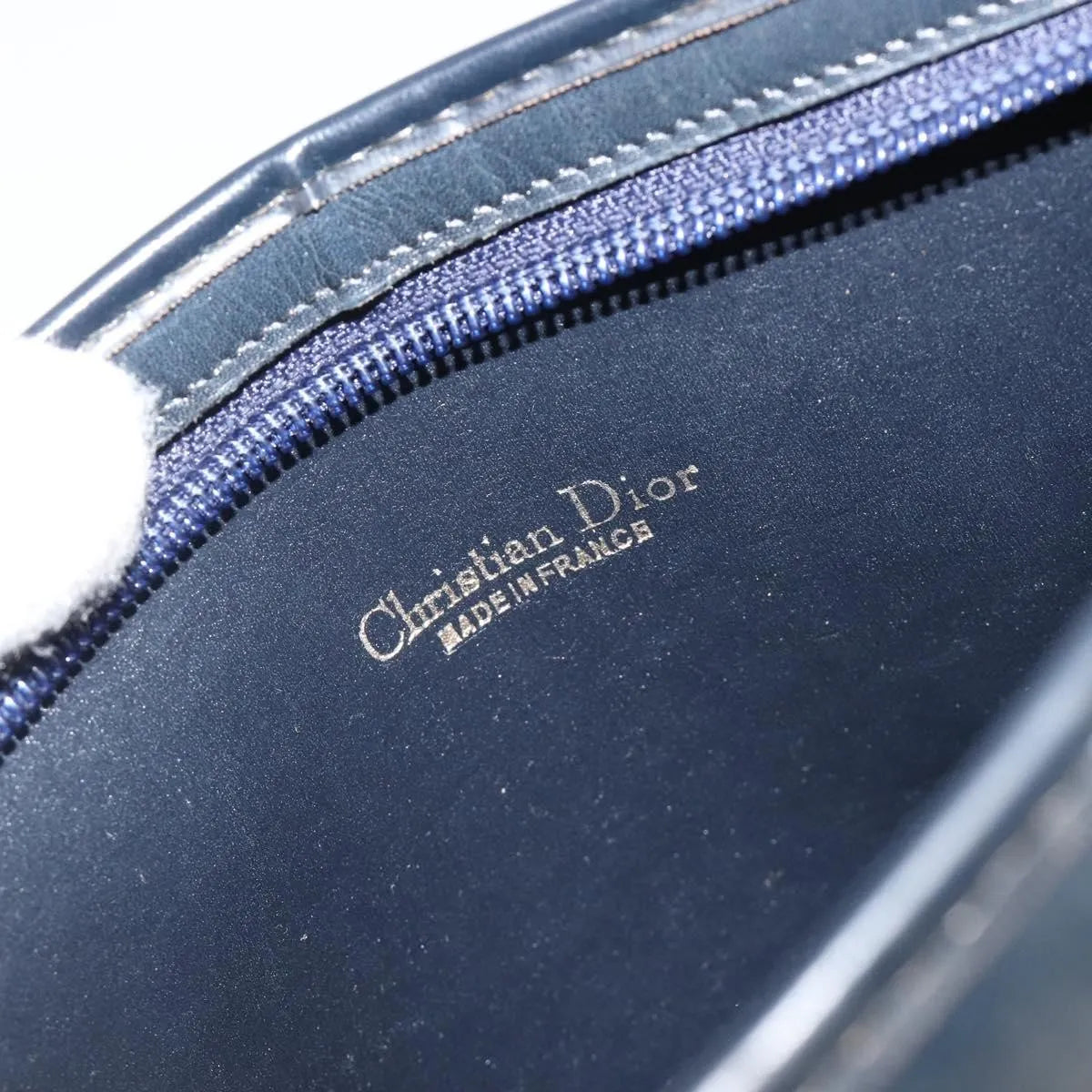 Christian Dior Vintage Trotter Canvas, Navy, Canvas, Shoulder Bag