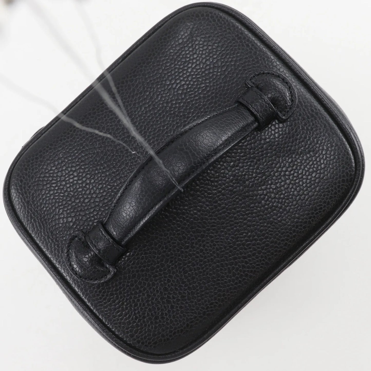 Chanel Vintage Timeless Cosmetic Case Caviar, Black, Leather, Handbag