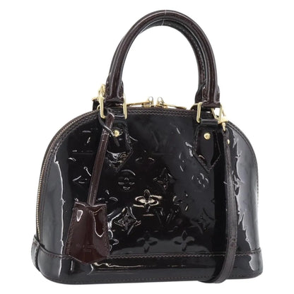 Louis Vuitton Alma Patent Leather, Brown, Patent Leather, Handbag