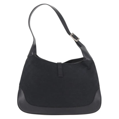 Gucci Vintage Jackie O Hobo Canvas and leather, Black, Canvas, Shoulder Bag