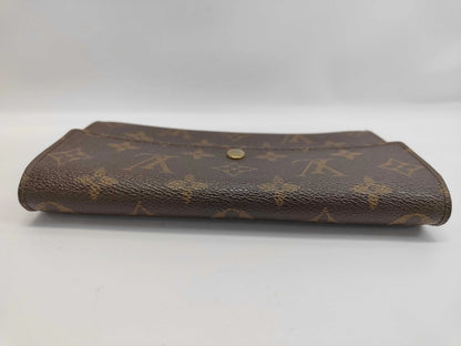 Louis Vuitton Emilie Monogram Canvas, Brown, Calfskin, Wallet