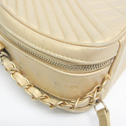 Chanel Coco Boy Camera Quilted Leather, Gold, Leather, Shoulder Bag