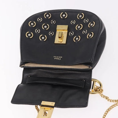 Chloe Drew Leather, Black, Leather, Shoulder Bag