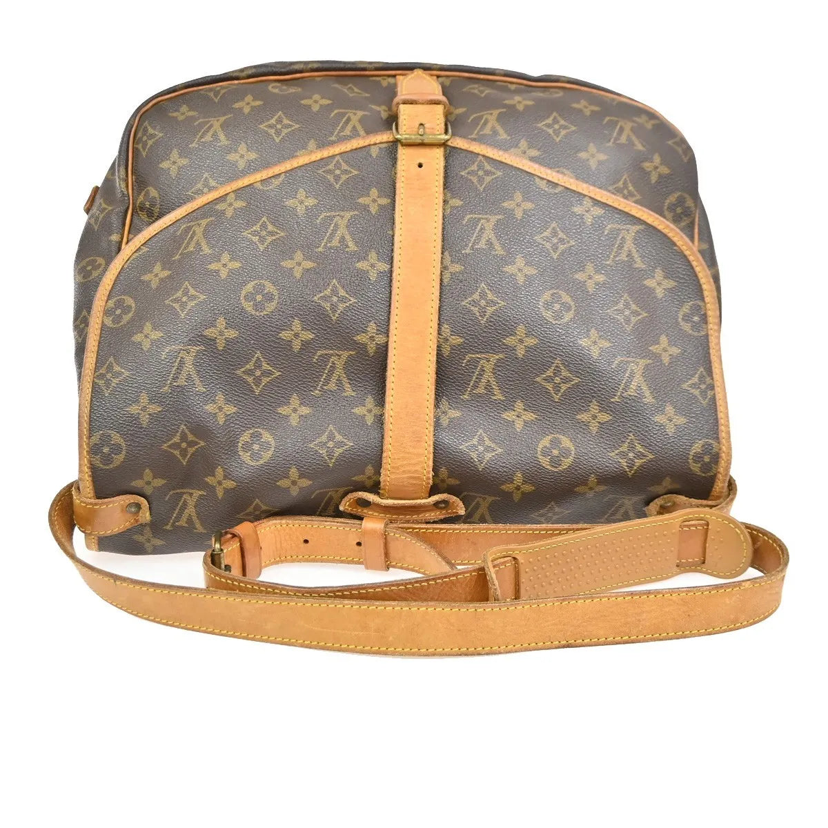 Louis Vuitton Saumur Monogram, Brown, Leather, Shoulder Bag