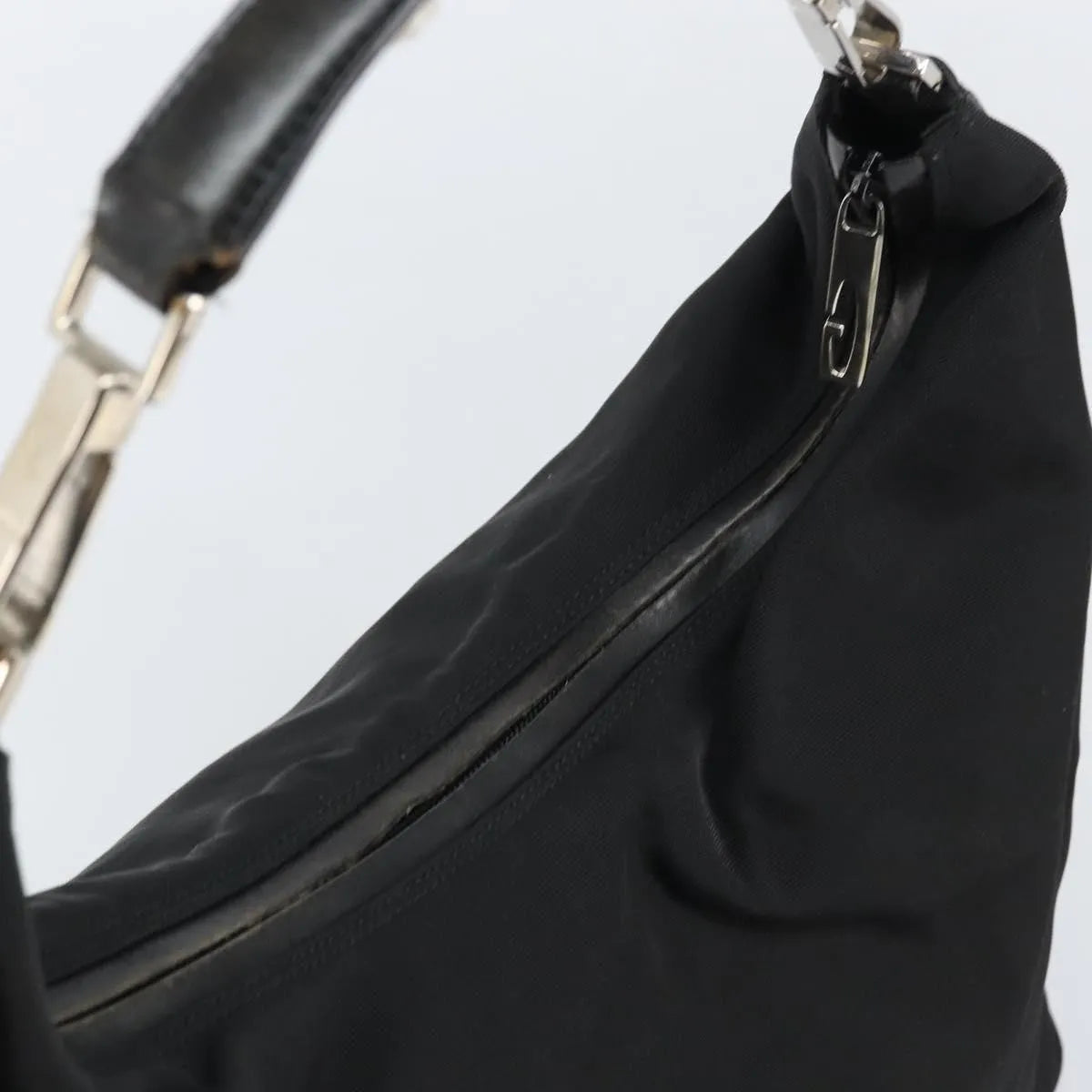 Gucci Vintage Nylon, Black, Nylon, Shoulder Bag