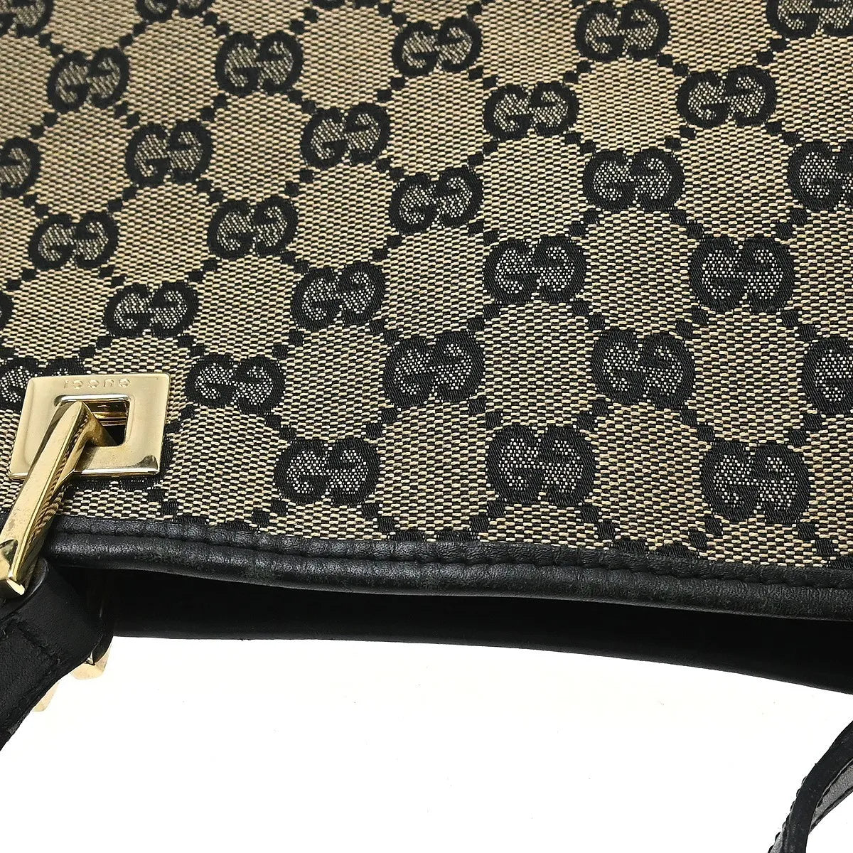 Gucci Vintage Bucket Shopping Tote GG Canvas, Beige, Canvas, Tote Bag