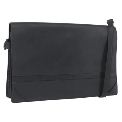 Celine Vintage Leather, Black, Leather, Shoulder Bag