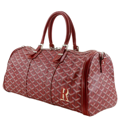 Goyard Boston Coated Canvas, Red, PVC, Handbag