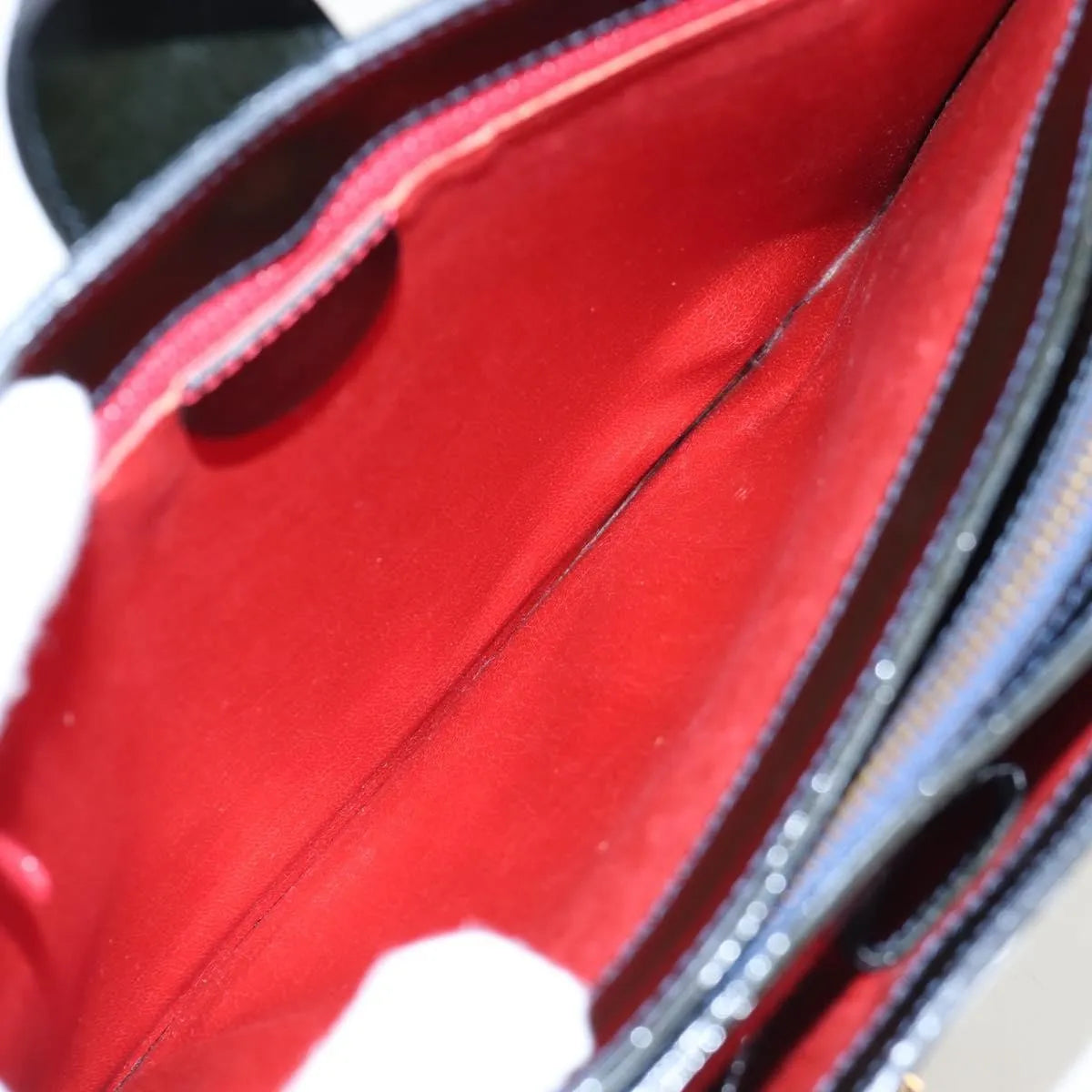 Celine Vintage logo ring shoulder bag Patent Leather, Green, Patent Leather, Shoulder Bag