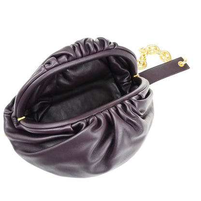 Bottega Veneta The Chain Leather, Burgundy, Leather, Bag