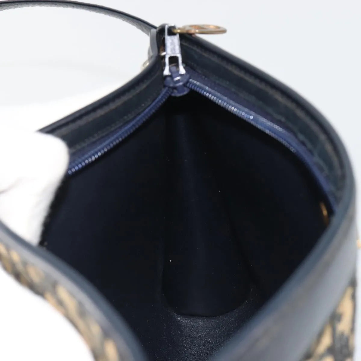 Christian Dior Vintage Trotter Canvas, Navy, Canvas, Shoulder Bag