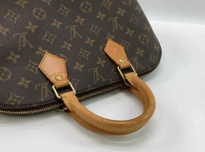 Louis Vuitton Alma Monogram Canvas, Brown, Canvas, Handbag