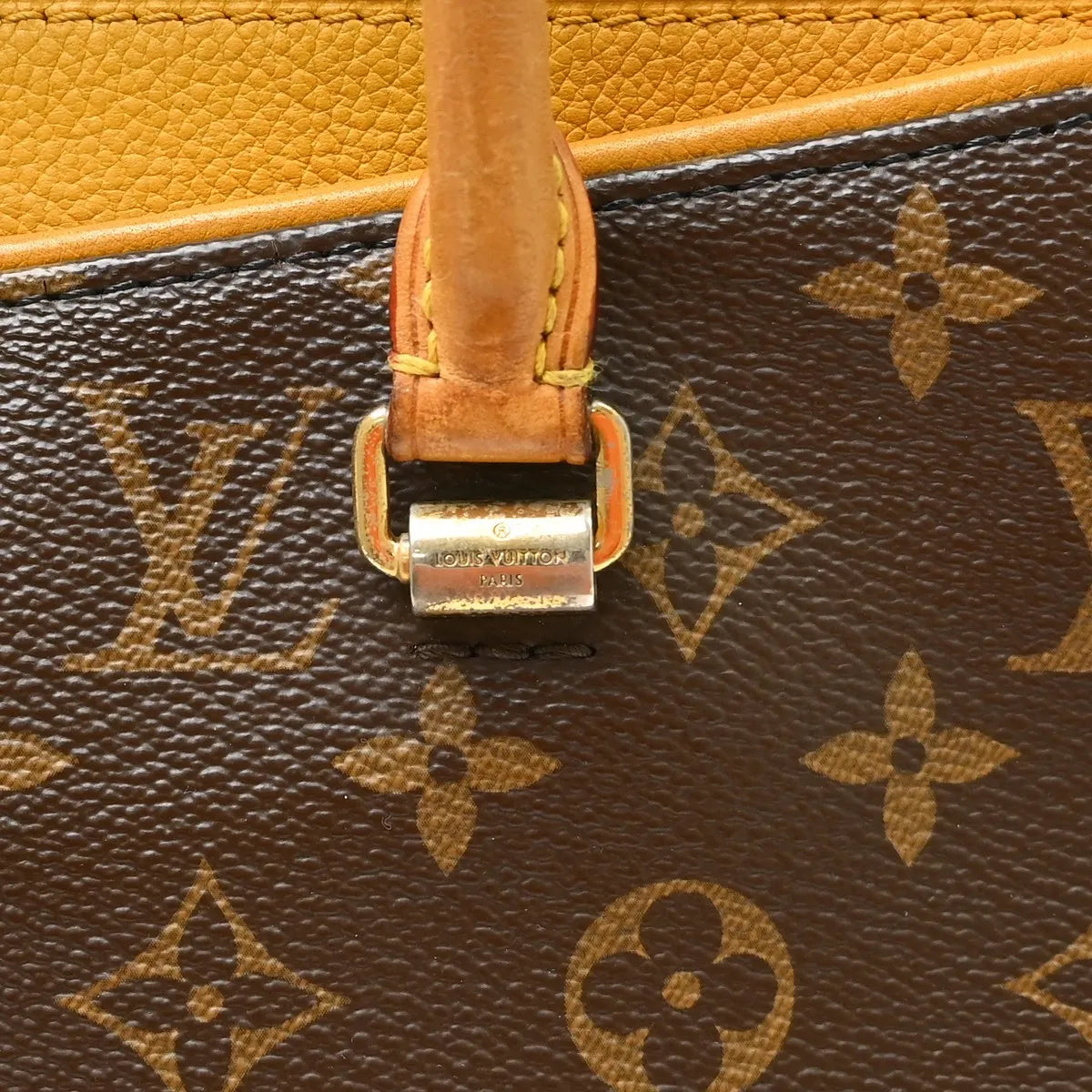 Louis Vuitton Pallas Tote Monogram Canvas with Leather, Brown, Canvas, Handbag