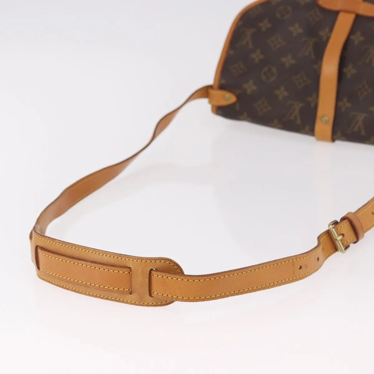 Louis Vuitton Saumur Canvas, Brown, Canvas, Shoulder Bag