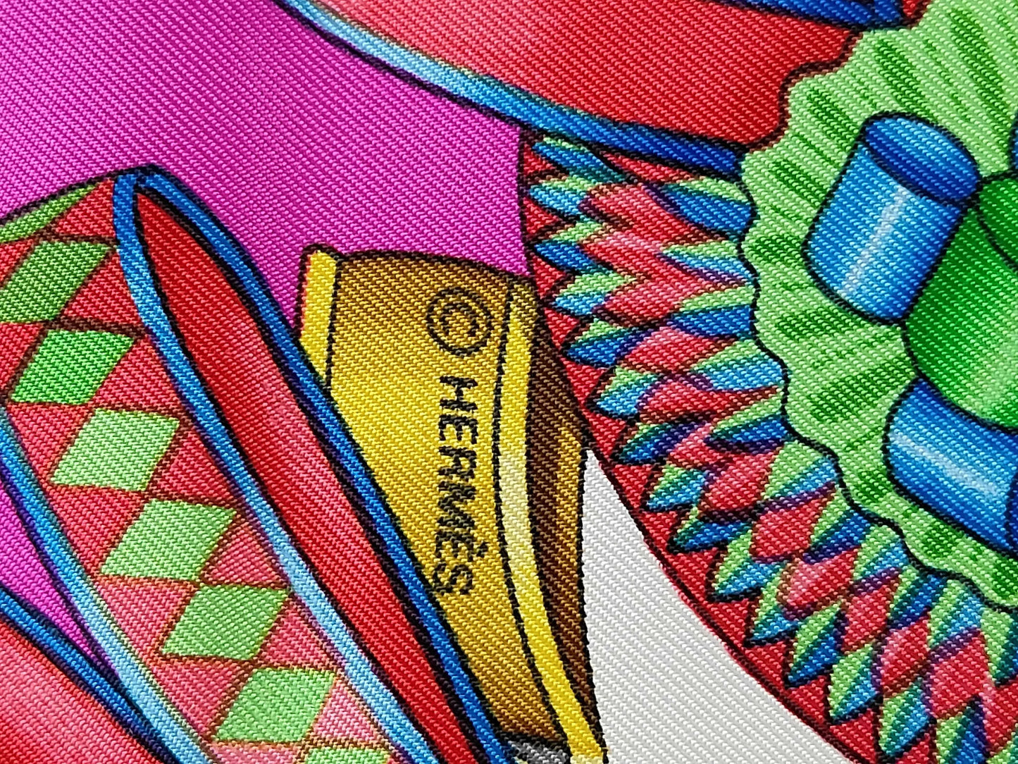 Hermes Carré 90 Silk multicolor, Multicolour, Silk, Scarf