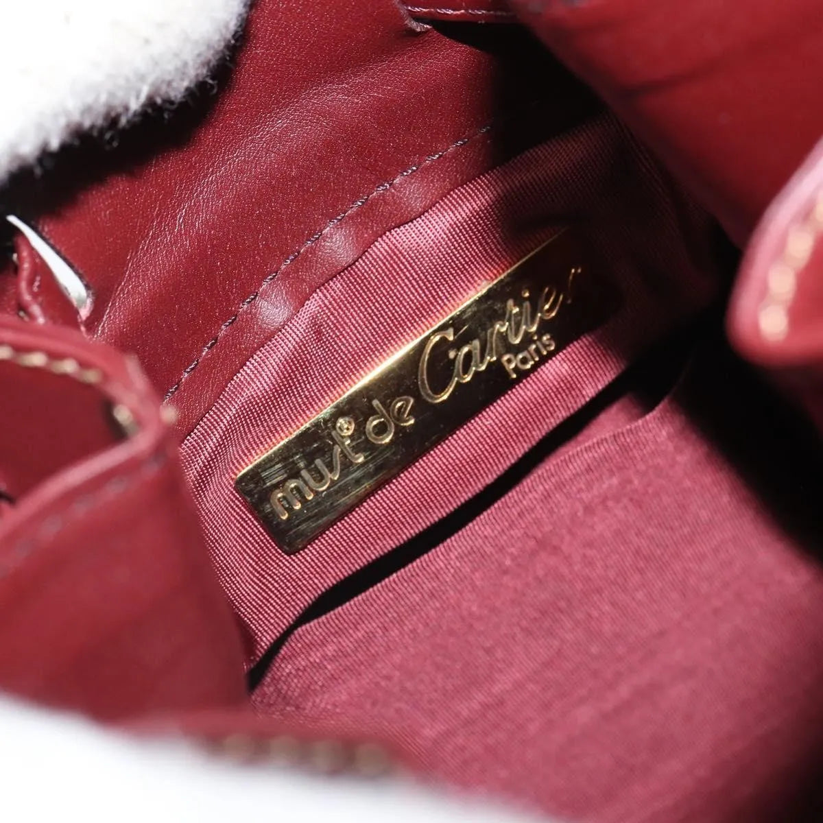 cartier Must de cartier Leather, Burgundy, Leather, Shoulder Bag