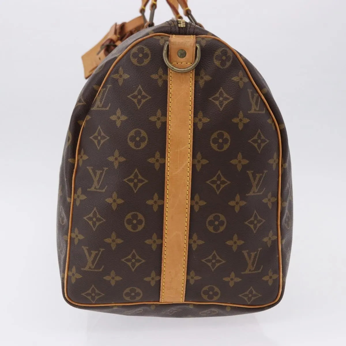 Louis Vuitton Keepall Bandoulière Monogram, Brown, Canvas, Travel Bag