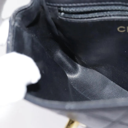 Chanel Vintage CC Flap Waist Quilted Leather, Black, Leather, Clutch