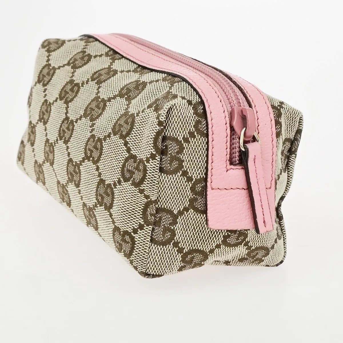 Gucci Cosmetic Case GG Canvas, Brown, Canvas, Clutch