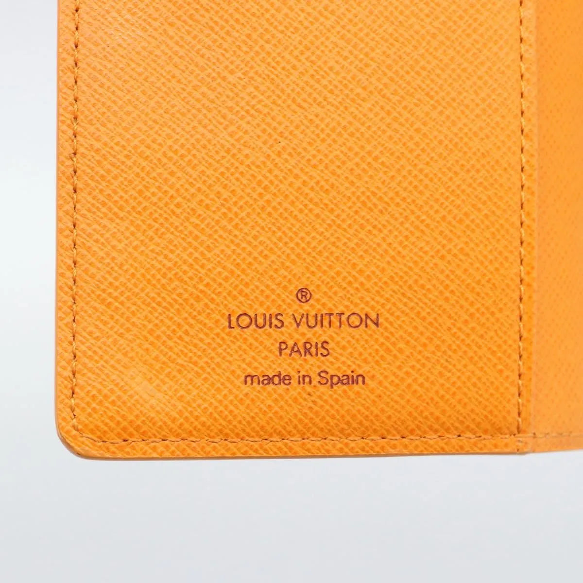 Louis Vuitton Agenda Cover Epi, Orange, Leather, Clutch