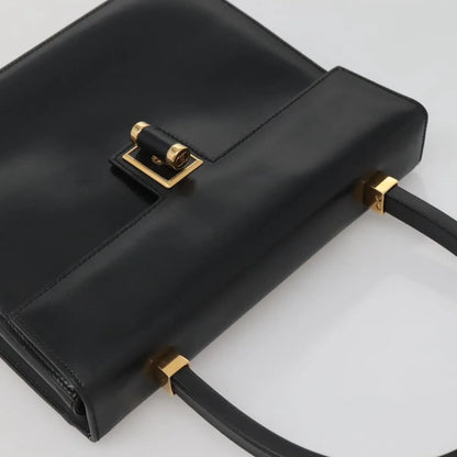 Gucci Vintage Leather, Black, Leather, Handbag