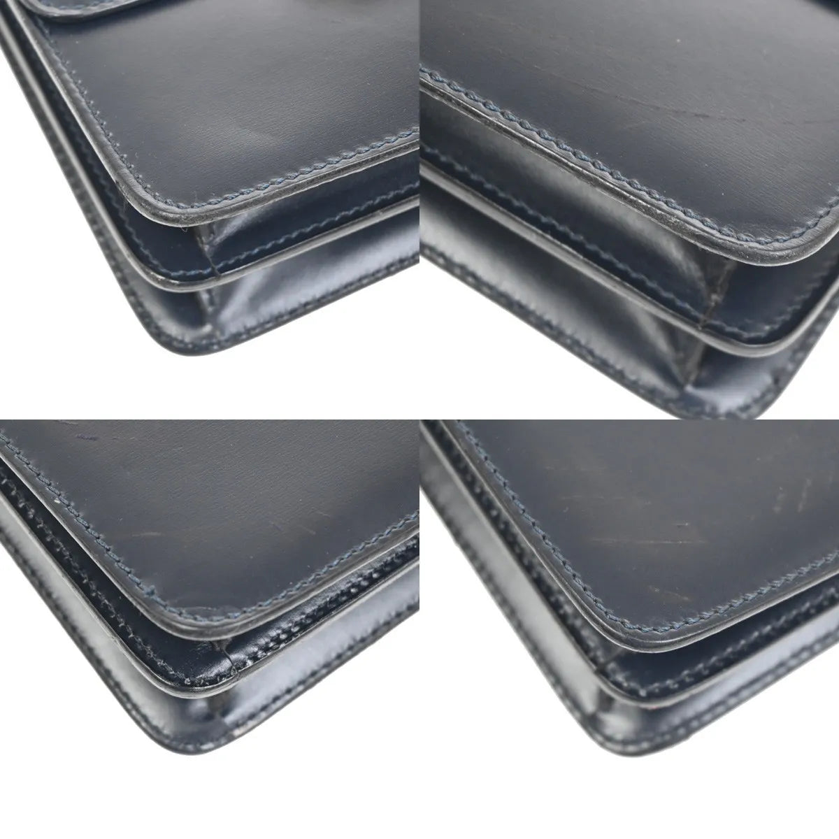 Celine Gancini Leather, Navy, Leather, Handbag