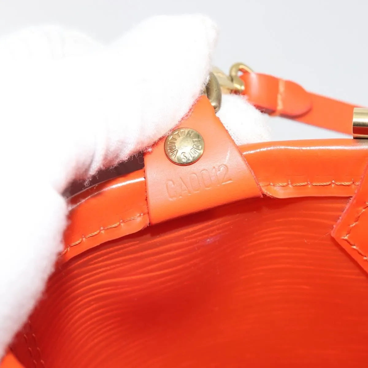 Louis Vuitton Plage Lagoon Bay Vinyl Epi Leather, Orange, Leather, Tote Bag