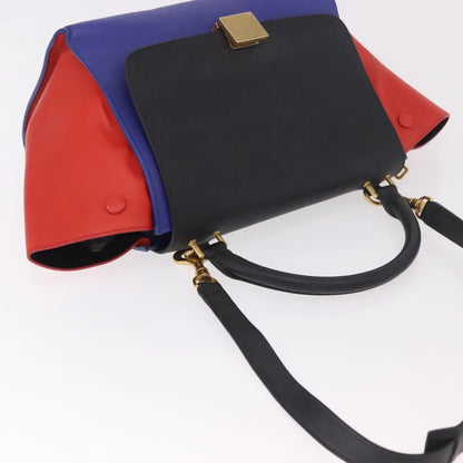 Celine Trapeze Leather with Suede, Multicolour, Leather, Handbag