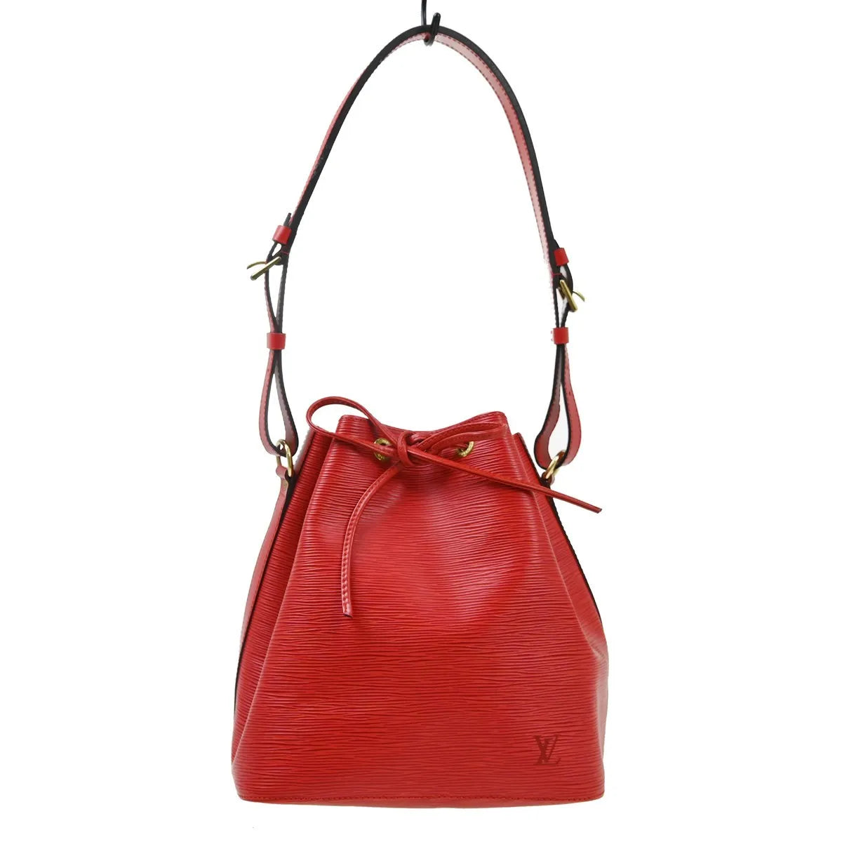 Louis Vuitton Petit Noe Epi Leather, Red, Leather, Shoulder Bag