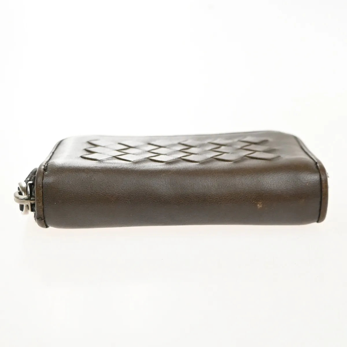 Bottega Veneta Zip Coin Purse Intrecciato Nappa, Brown, Leather, Wallet
