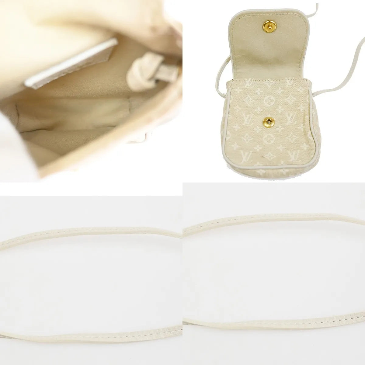 Louis Vuitton Cancun Pochette Monogram Mini Canvas, Beige, Canvas, Clutch