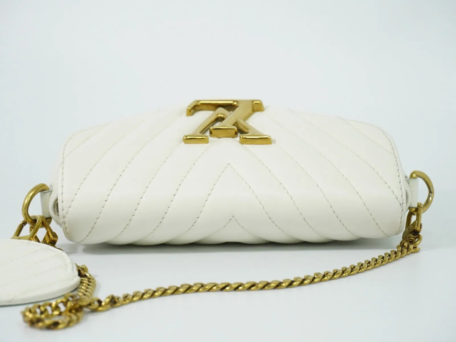 Louis Vuitton New Wave Multi Pochette Quilted Leather, White, Leather, Shoulder Bag