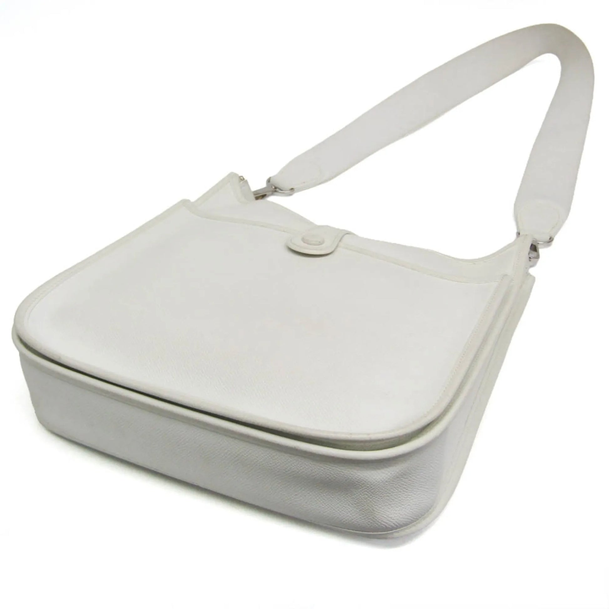 Hermes Evelyne Bag Gen II Epsom, White, Leather, Shoulder Bag