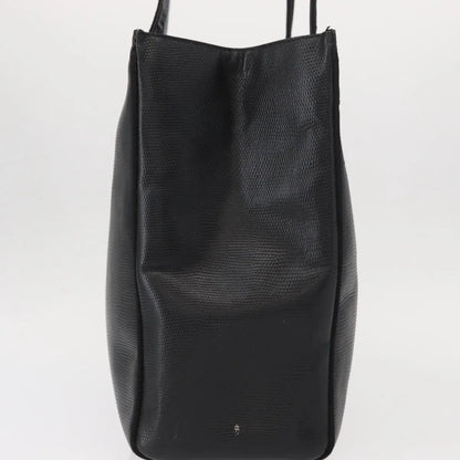 Salvatore Ferragamo Vintage Vara Bow Tote Lizard Embossed Leather, Black, Leather, Tote Bag