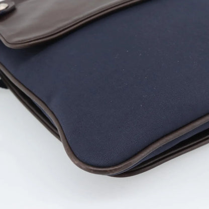 Hermes Mrs. Hippie Leather and Toile, Navy, Leather, Shoulder Bag