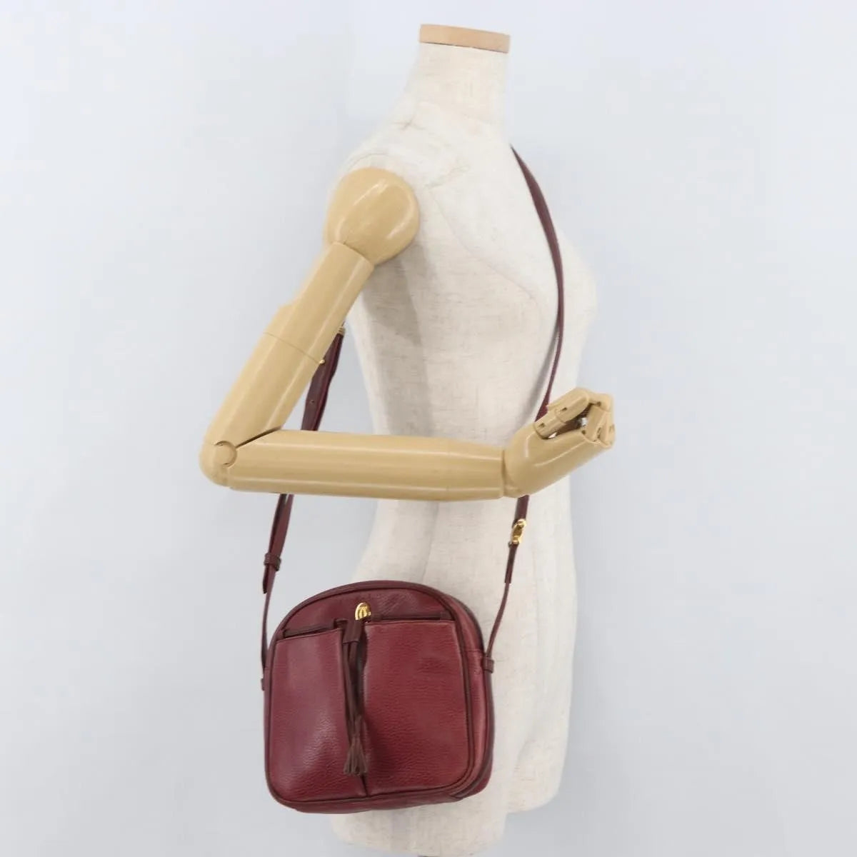 cartier Tasseled Must de Cartier Leather, Burgundy, Leather, Shoulder Bag