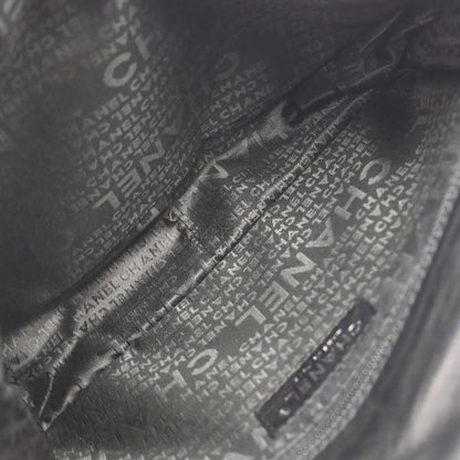 Chanel Vintage Logo Messenger Quilted Aged Calfskin, Black, Leather, Shoulder Bag
