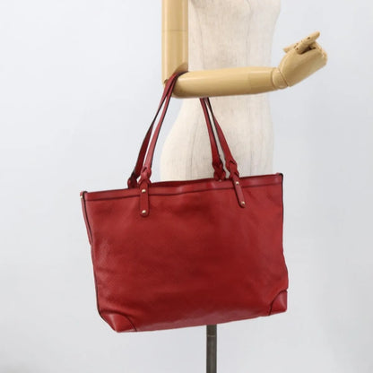 Gucci Craft Tote Diamante Leather, Red, PVC, Tote Bag