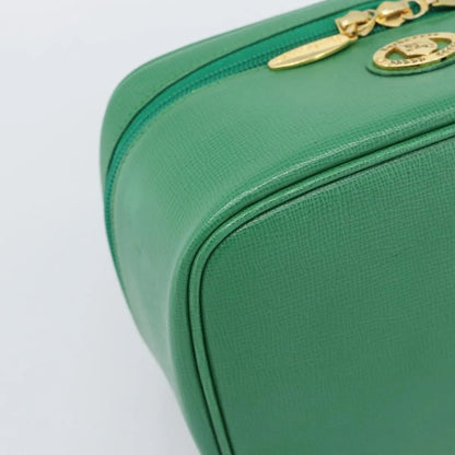 Burberry Vanity Leather, Green, Leather, Clutch