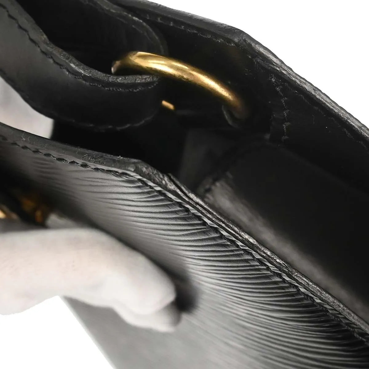 Louis Vuitton Cluny Leather, Black, Leather, Shoulder Bag