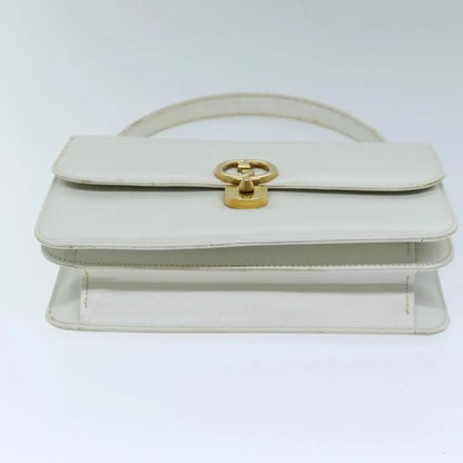 Gucci Sylvie 1969 Top Handle Leather, White, Leather, Handbag