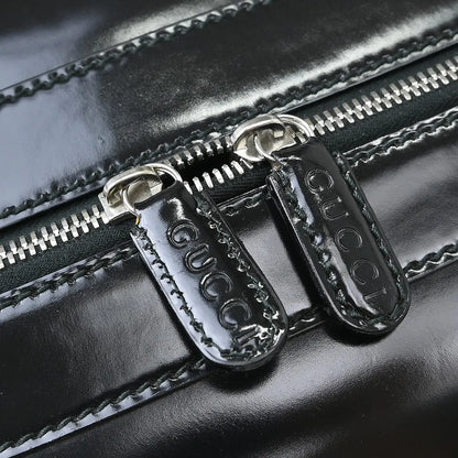 Gucci Travel GG Nylon, Black, Leather, Handbag