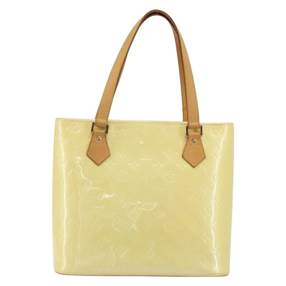 Louis Vuitton Houston Monogram Vernis, Beige, Patent Leather, Tote Bag