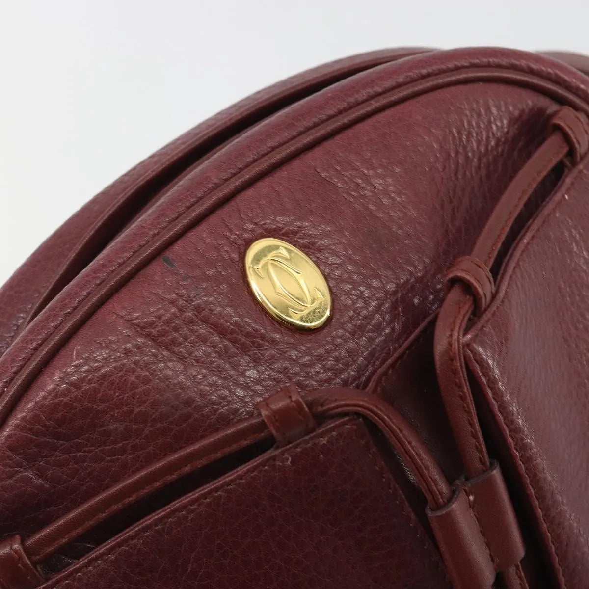 Cartier Tasseled Must de Cartier Leather, Burgundy, Leather, Shoulder Bag