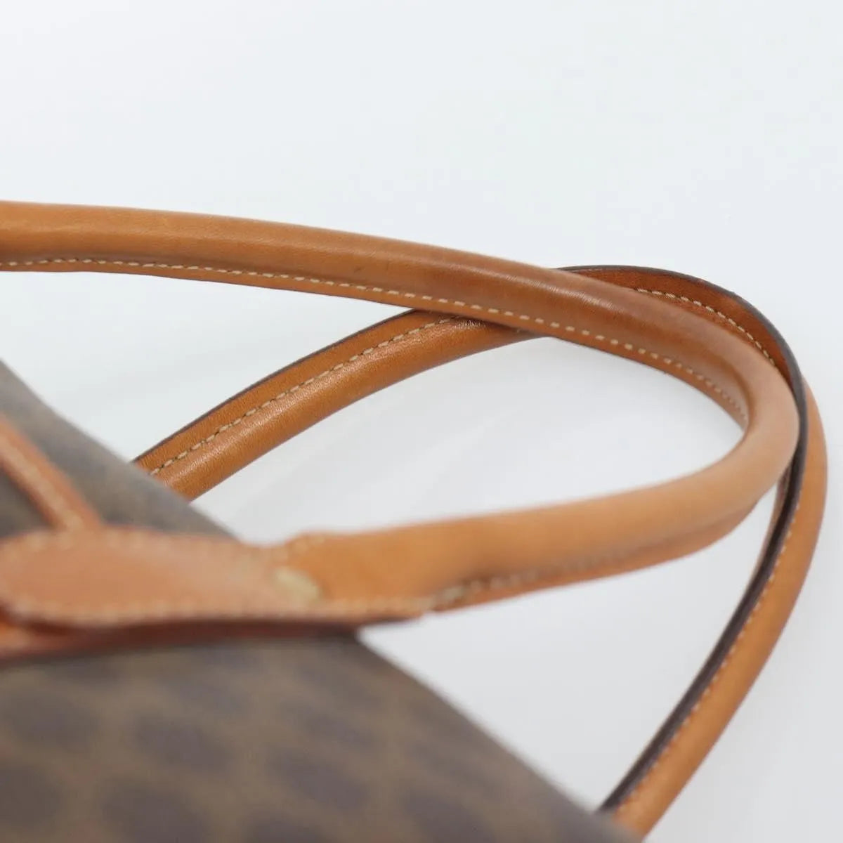 Celine boston Macadam Canvas, Brown, PVC, Travel Bag