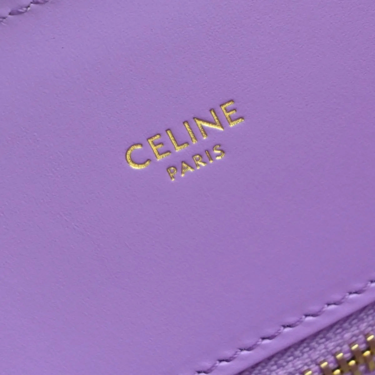 Celine Vertical Cabas Tote Canvas with Leather, Purple, Canvas, Tote Bag