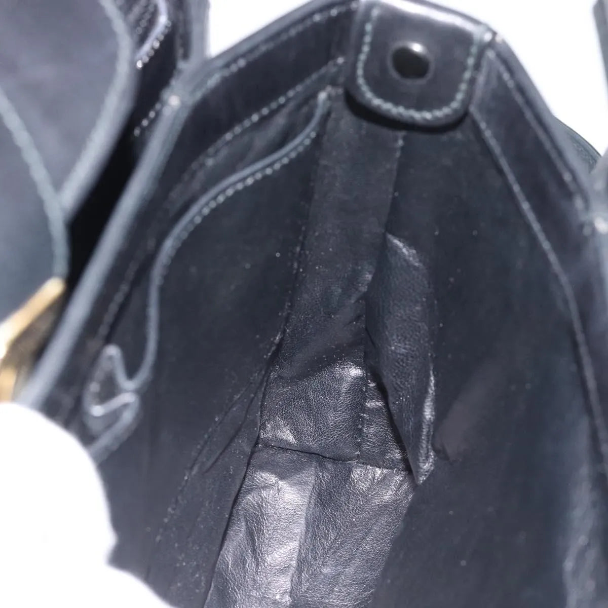 Gucci Vintage Leather, Black, Leather, Shoulder Bag