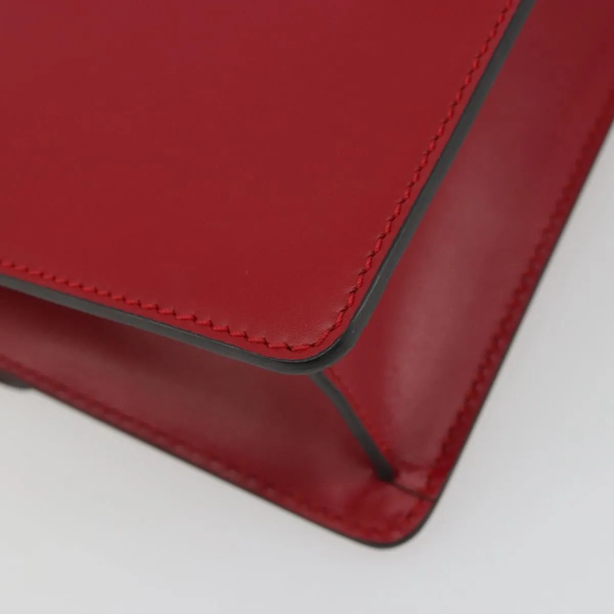 Gucci Sylvie Leather, Red, Leather, Shoulder Bag