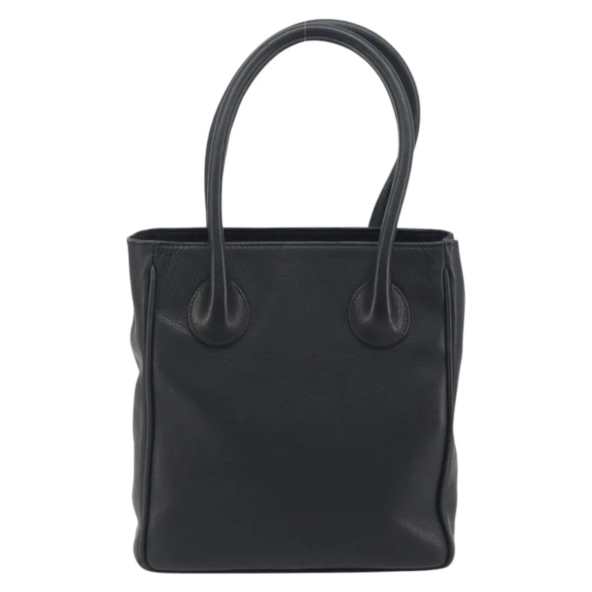 Christian Dior Vintage CD Logo Tote Leather, Black, Leather, Handbag