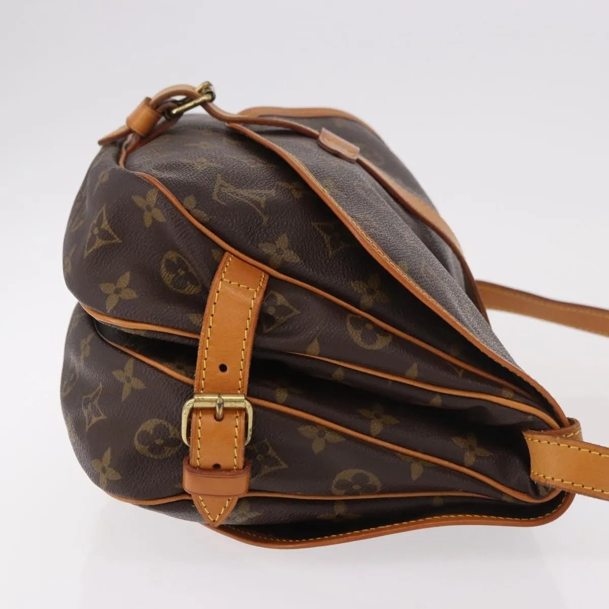 Louis Vuitton Saumur Canvas, Brown, Canvas, Shoulder Bag